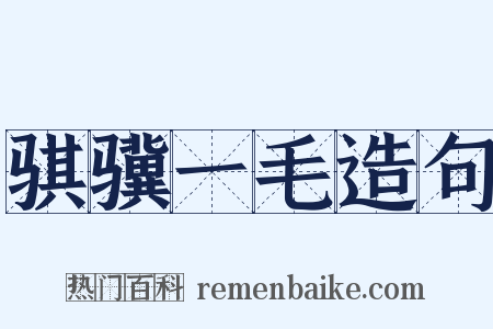 骐骥一毛造句是什么意思的图片